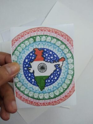 Indian Flag Mandala Sticker